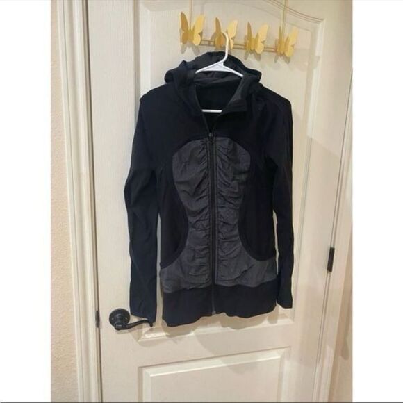 Lululemon Zip Up Attached Hood Sweater Size 6 - Picture 2 of 9